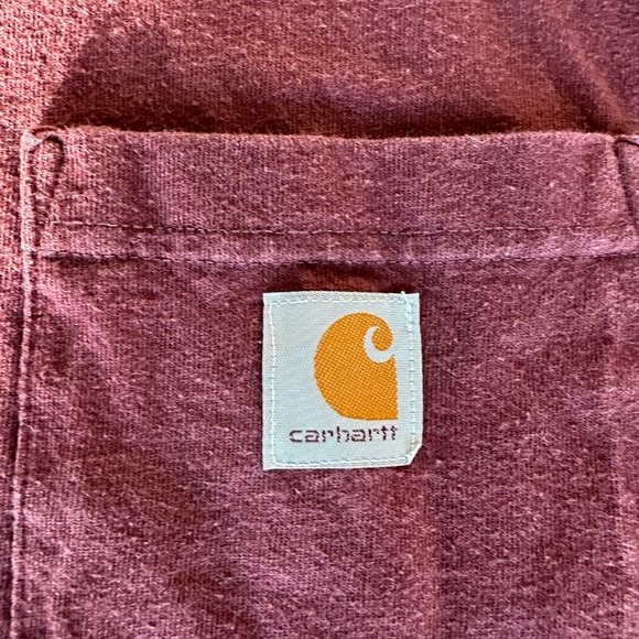 Carhartt Force Men’s Beet Red Hearher Short Sleeve Loose Fit Shirt Size XL Tall - Picture 2 of 7